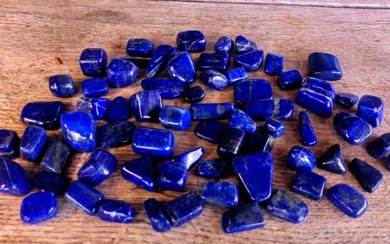 Blue Lapis Lazuli Nuggets Tumbled - Height: 3 cm - Width: 2 cm- 1001 g