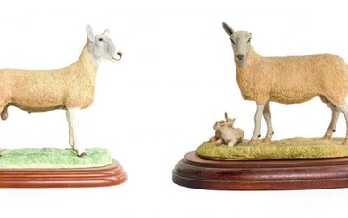 Border Fine Arts 'Blue Faced Leicester Ewe and Lambs' (Style...
