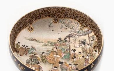 Bowl - Satsuma - Ceramic - With mark 'Kinkozan zō' 錦光山造 - Japan - Meiji period (1868-1912)