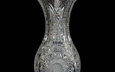 Bowling Pin Vase, American Brilliant Cut Glass