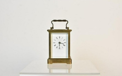 Brass and Glass Carriage Clock, Tiffany & Co