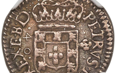 Brazil: , Pedro II 40 Reis ND (1695-1698)-(B) XF45 NGC,...