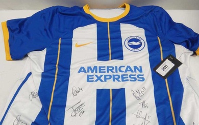 Brighton & Hove football shirt bearing signatures (unverified)Condition Report There...