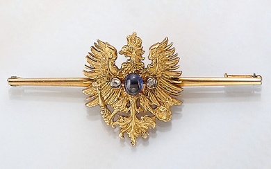 Brooch with Prussian eagle , approx. 1890,...