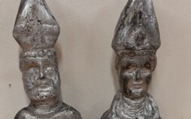 Busts of cardinals (2) - Wood - Mid 18th century