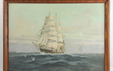 C. A. Sederquist, Clipper Ship, Oil on Board
