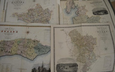 C. & I. Greenwood, nine county maps of Britain,...