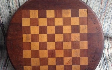 C1900 Checkers, Backgammon, Cribbage Inlaid Gameboard