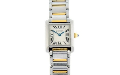 CARTIER - a Tank Francaise bracelet watch. Stainless steel case. Case width 20mm. Reference 2384
