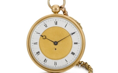 CHARLES MUGNIER | A GOLD OPEN-FACED QUARTER REPEATING WATCH CIRCA 1820, NO. 860