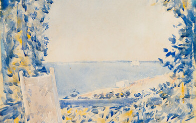 CHILDE HASSAM A Shady Spot (Appledore, Isle of Shoals). Watercolor on cream wove...