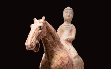 CHINESE TANG DYNASTY HORSE AND FEMALE RIDER