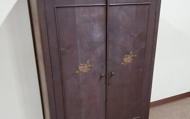 Cabinet with Flower Painted Doors