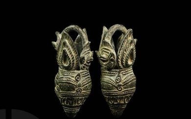 Cambodian Temple Statue Earring Pair