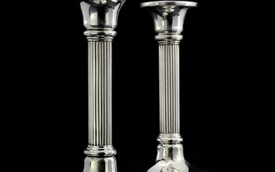 Candlestick, A pair of hollow candlesticks (2) - .925 silver - Tiffany & Co - Germany - 20th Century