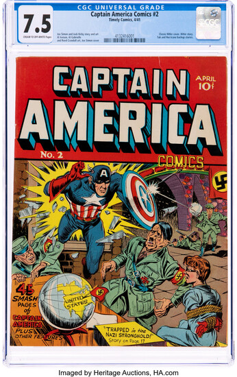 Captain America Comics #2 (Timely, 1941) CGC VF- 7.5...