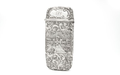 Card case, Cigarette box - .925 silver - Nathaniel Mills\t - U.K. - 1846