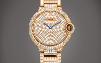 Cartier Ballon Bleu, Reference 3271 | A pink gold and diamond-set bracelet watch, Circa 2011 | 卡地亞 | Ballon Bleu 型號3271 | 粉紅金鑲鑽石鏈帶腕錶，約2011年製