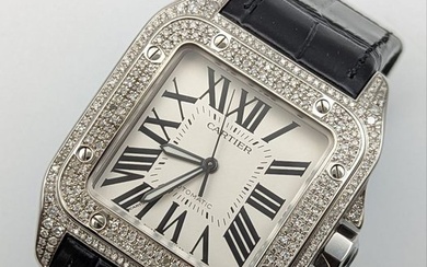 Cartier - Santos 100 XL Diamonds - 2656 - Unisex - 2011-present