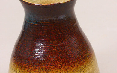 Ceramic vase 1978. Author's sign in mass, Latvia. Ceramics. Height 17.3 cm.