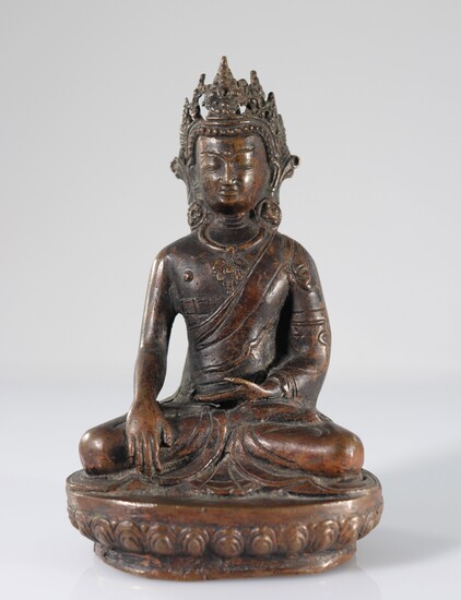 Chine Tibet Bouddha en bronze