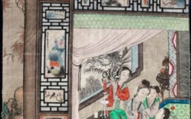 Chine, XIXe siècle Peinture sur soie représentant... - Lot 21 - Millon Belgique