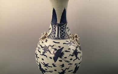 Chinese Blue-White Chilong Vase