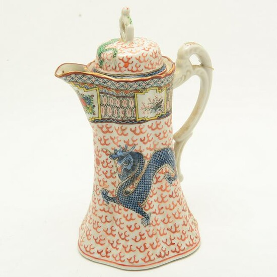 Chinese Famille Rose Export Porcelain Teapot and Cover.