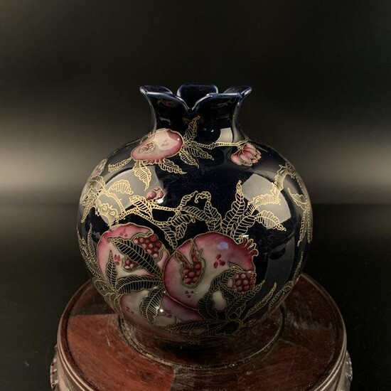 Chinese Famille Rose Pomegranate Vase