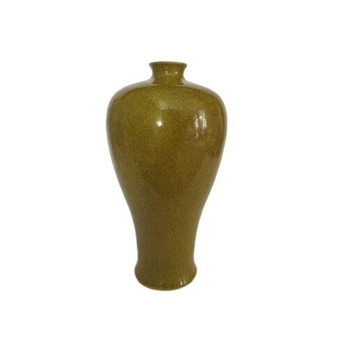 Chinese Glazed Green Celadon Vase Qing Dynasty