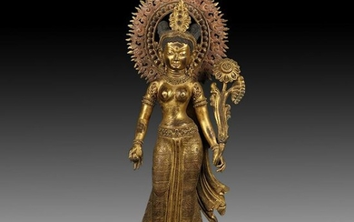Chinese Qing Bronze Buddha Figure