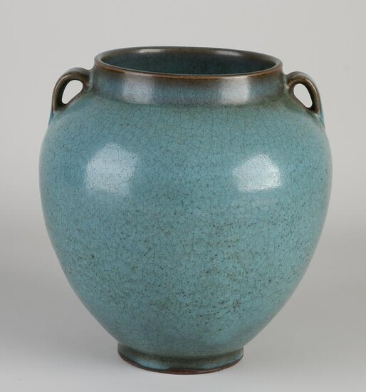 Chinese celadon ear vase, H 18 cm.