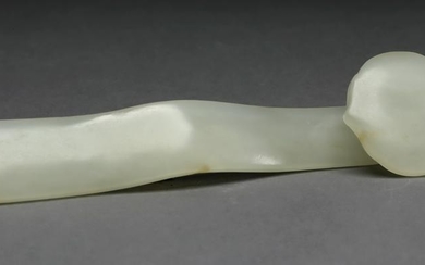 Chinese celadon jade ruyi scepter hairpin