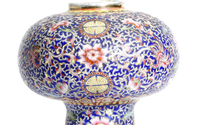 Chinese enameled vase, . Republic period