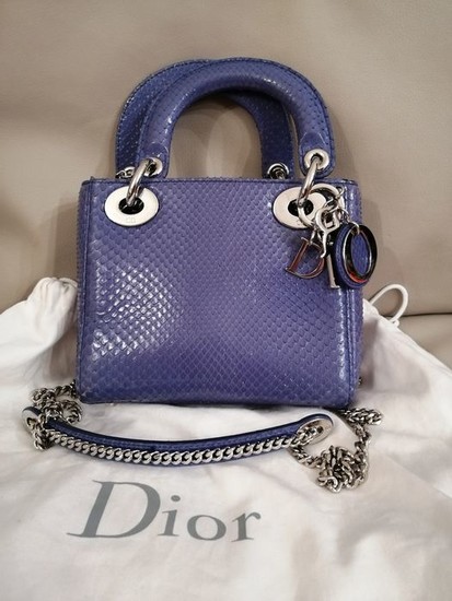 Sold at Auction: CHRISTIAN DIOR, CHRISTIAN DIOR PYTHON MINI LADY