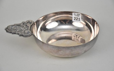 Christofle French Silverplate Porringer Handled Bowl - A Christofle bowl with single handle