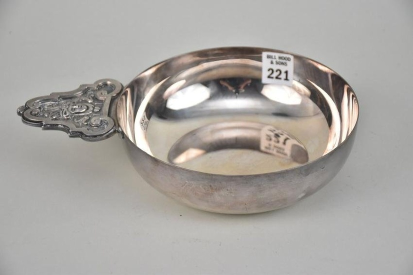 Christofle French Silverplate Porringer Handled Bowl - A Christofle bowl with single handle