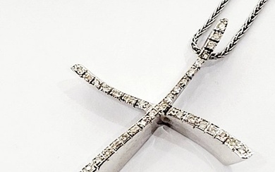 Cierre - 18 kt. White gold - Necklace with pendant - 0.58 ct Diamond - Diamonds