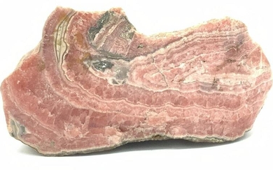 Collectible Pink Banded Mined Mineral in Rock