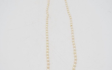 Collier de perles, fermoir en argent 835/1000, L: 52,5 cm, poids brut: 20 g