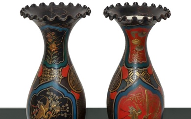 Coppia di vasi giapponesi, primi20° secolo