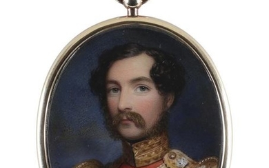 λCornelius Bevis Durham (1809-1884) Portrait miniature of a...