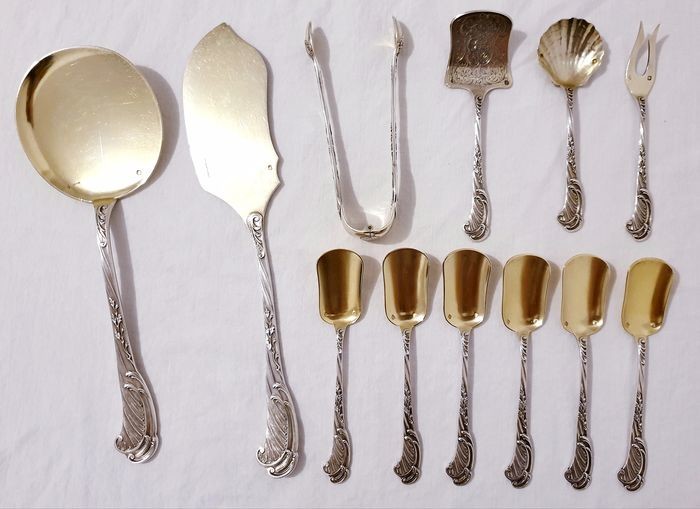 Cutlery set (12) - .950 silver - ODIOT - France - Second half 19th century