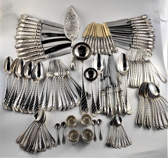 Cutlery set, Exceptionally beautiful, rare from the 1800s - .813 silver - Austria - Second half 19th century