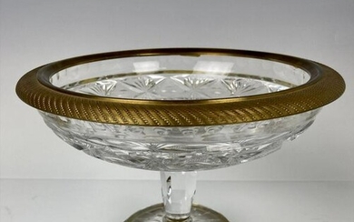 DORE BRONZE MOUNTED BACCARAT GLASS FOOTED BOWL
