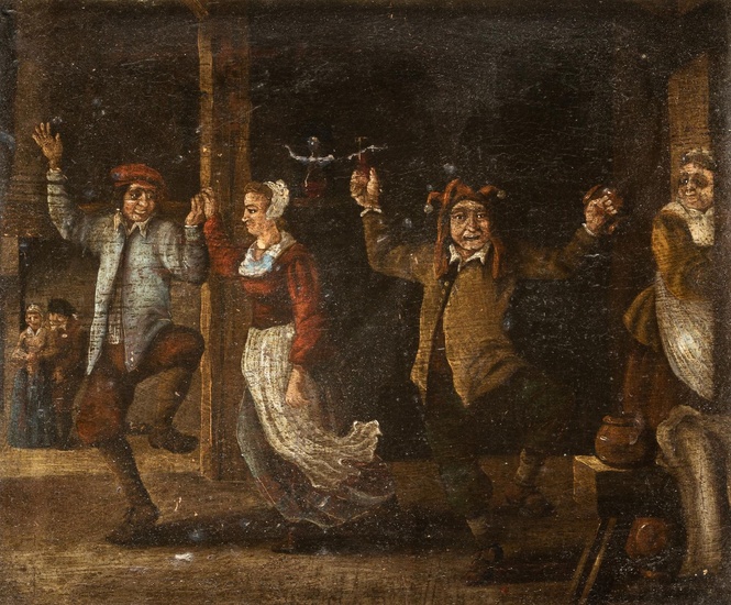DUTCH SCHOOL (17th century / 18th century) "Dance in the tavern"