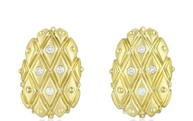 Diamond Acorn Earrings