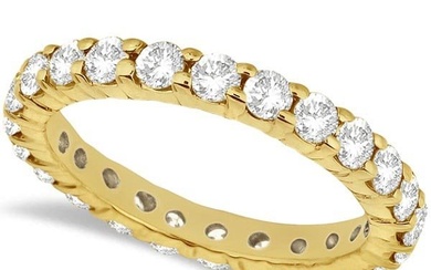 Diamond Eternity Ring Wedding Band in 14k Yellow Gold 2.00ctw