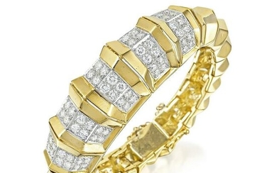 Diamond Link Bangle Bracelet