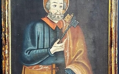 Dipinto del XVIII Secolo - Raffigurazione religiosa di San Pietro